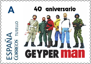 Sello postal conmemorativo Geyperman